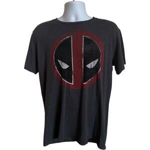 Marvel L Streetwear Deadpool Graphic T-Shirt Gray Regular